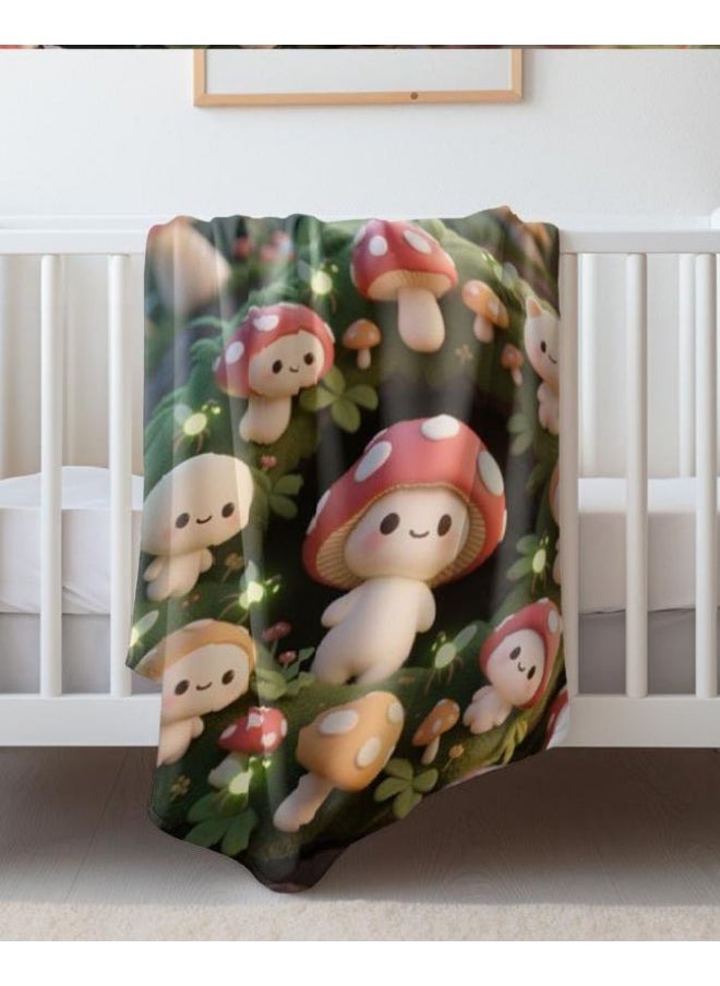 Children's or student cartoon flannel thin blanket (warm and comfortable, suitable for sleep, games) 100cm*150cm