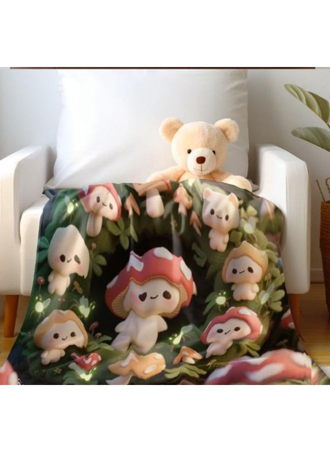 Children's or student cartoon flannel thin blanket (warm and comfortable, suitable for sleep, games) 100cm*150cm