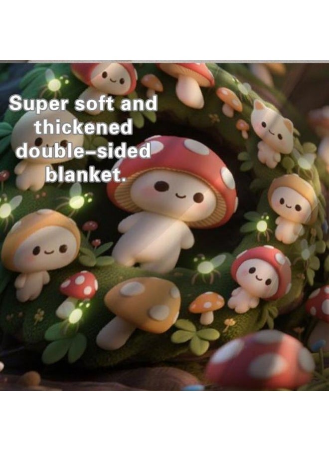 Children's or student cartoon flannel thin blanket (warm and comfortable, suitable for sleep, games) 100cm*150cm
