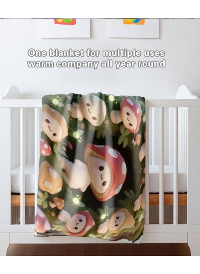 Children's or student cartoon flannel thin blanket (warm and comfortable, suitable for sleep, games) 100cm*150cm
