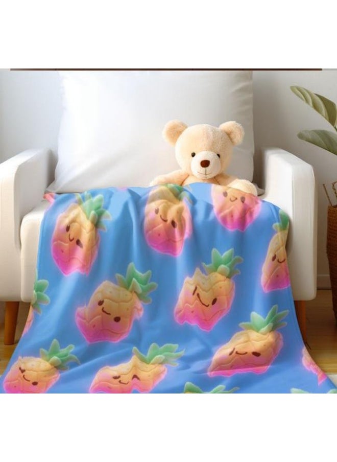 Children's or student cartoon flannel thin blanket (warm and comfortable, suitable for sleep, games) 100cm*150cm