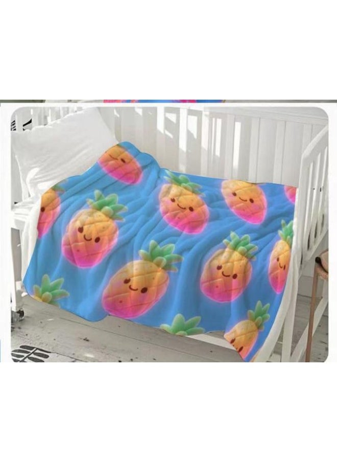 Children's or student cartoon flannel thin blanket (warm and comfortable, suitable for sleep, games) 100cm*150cm
