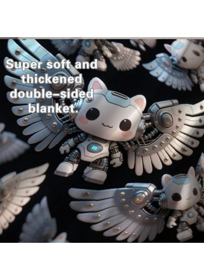 Children's or student cartoon flannel thin blanket (warm and comfortable, suitable for sleep, games) 100cm*150cm