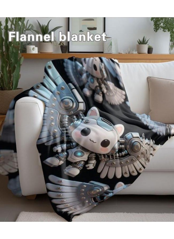 Children's or student cartoon flannel thin blanket (warm and comfortable, suitable for sleep, games) 100cm*150cm