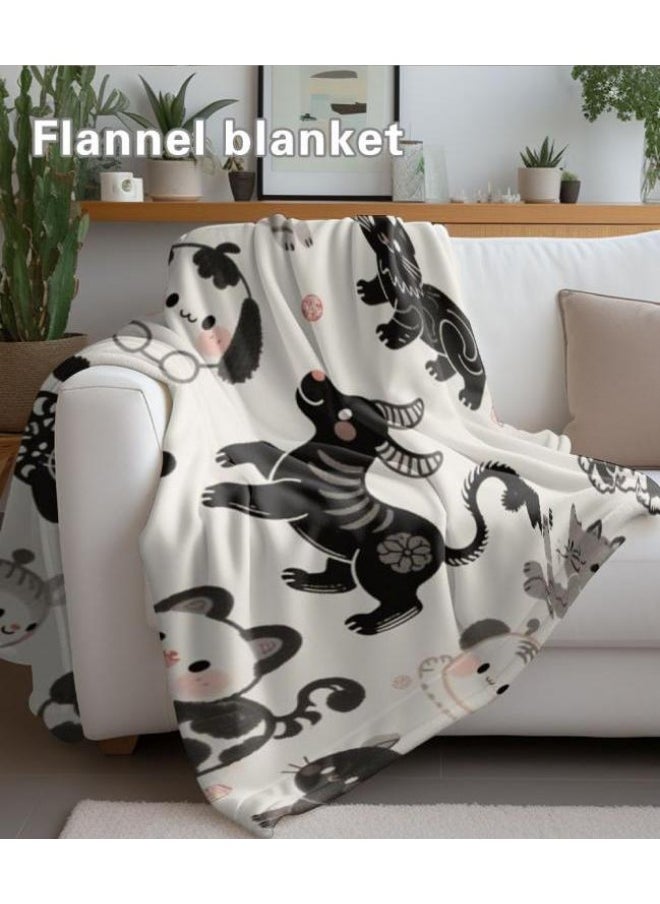 Children's or student cartoon flannel thin blanket (warm and comfortable, suitable for sleep, games) 100cm*150cm