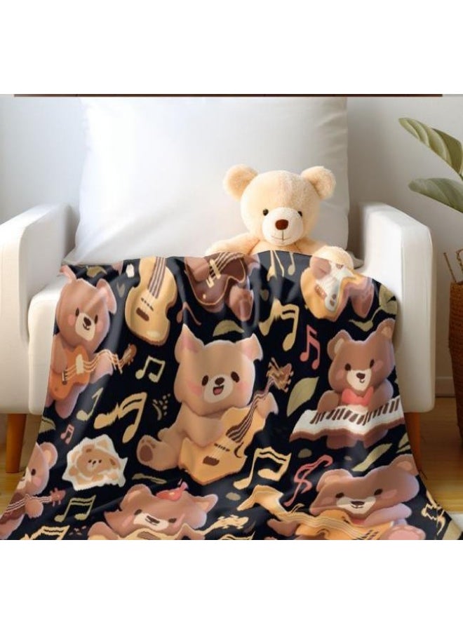 Children's or student cartoon flannel thin blanket (warm and comfortable, suitable for sleep, games) 100cm*150cm