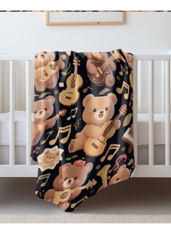 Children's or student cartoon flannel thin blanket (warm and comfortable, suitable for sleep, games) 100cm*150cm