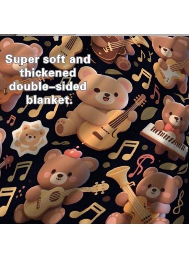 Children's or student cartoon flannel thin blanket (warm and comfortable, suitable for sleep, games) 100cm*150cm