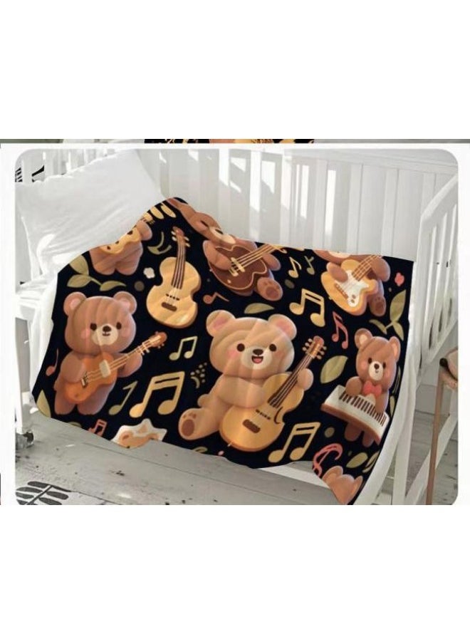 Children's or student cartoon flannel thin blanket (warm and comfortable, suitable for sleep, games) 100cm*150cm