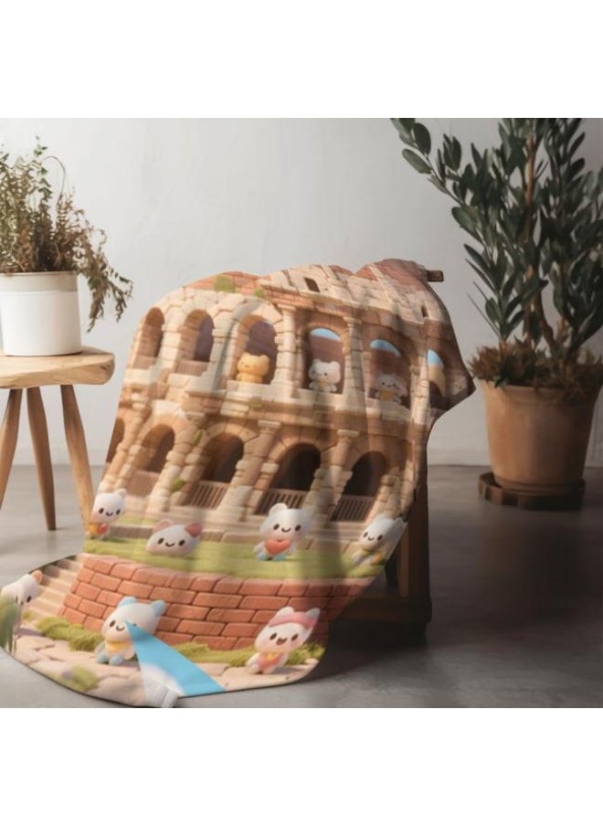 Children's or student cartoon flannel thin blanket (warm and comfortable, suitable for sleep, games) 100cm*150cm - 95