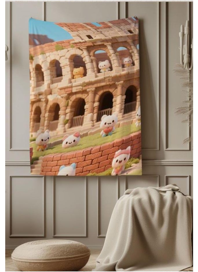 Children's or student cartoon flannel thin blanket (warm and comfortable, suitable for sleep, games) 100cm*150cm - 95
