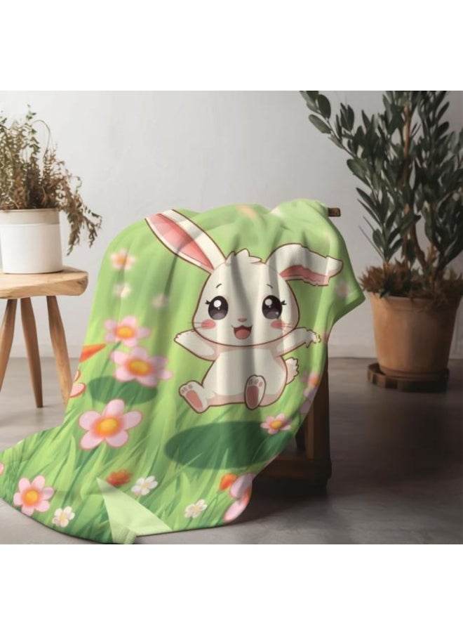 Children's or student cartoon flannel thin blanket (warm and comfortable, suitable for sleep, games) 100cm*150cm - 344