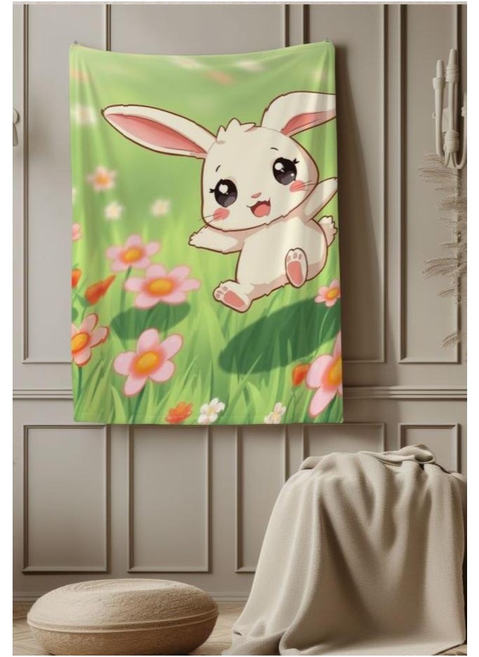 Children's or student cartoon flannel thin blanket (warm and comfortable, suitable for sleep, games) 100cm*150cm - 344