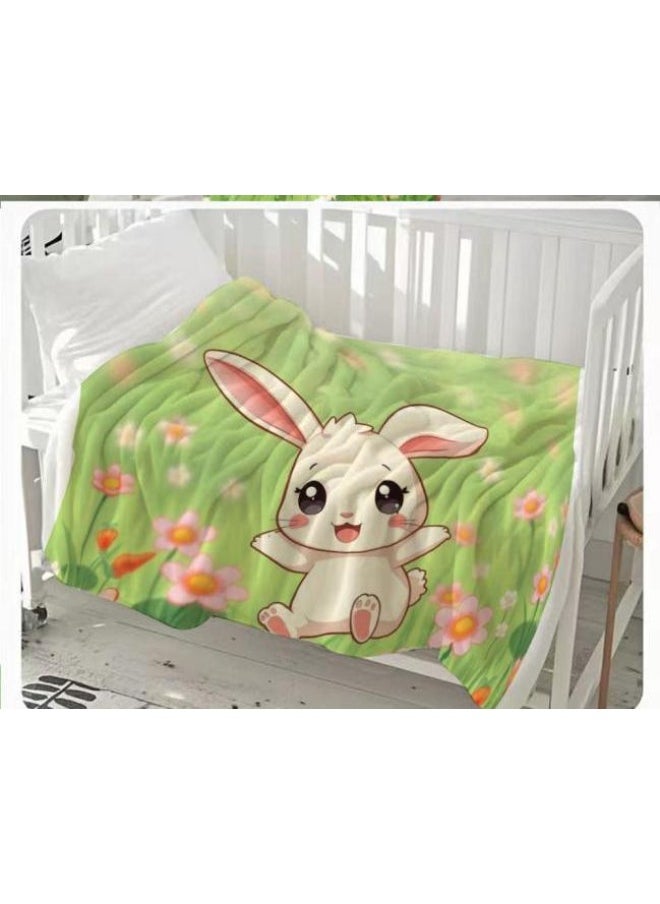 Children's or student cartoon flannel thin blanket (warm and comfortable, suitable for sleep, games) 100cm*150cm - 344