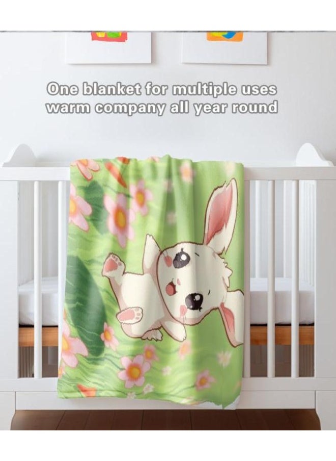 Children's or student cartoon flannel thin blanket (warm and comfortable, suitable for sleep, games) 100cm*150cm - 344