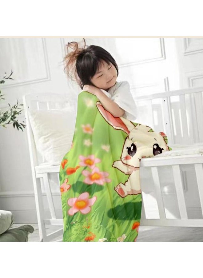 Children's or student cartoon flannel thin blanket (warm and comfortable, suitable for sleep, games) 100cm*150cm - 344