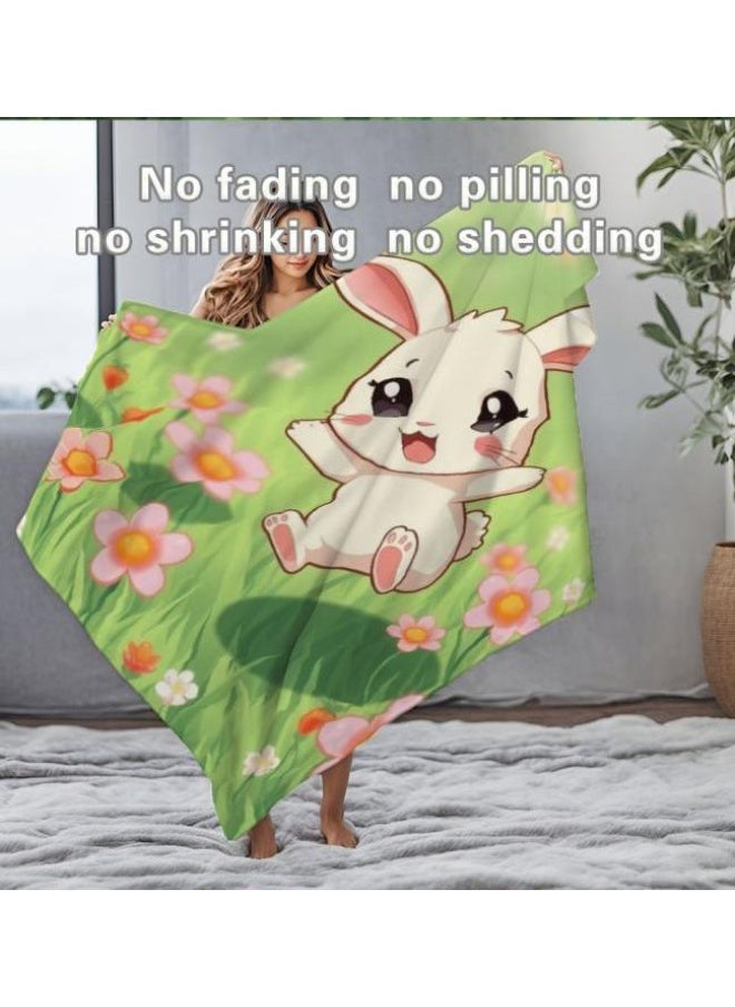 Children's or student cartoon flannel thin blanket (warm and comfortable, suitable for sleep, games) 100cm*150cm - 344
