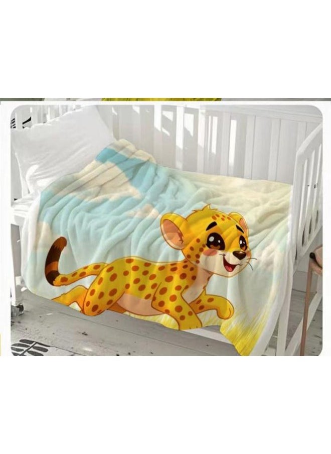 Children's or student cartoon flannel thin blanket (warm and comfortable, suitable for sleep, games) 100cm*150cm - 321