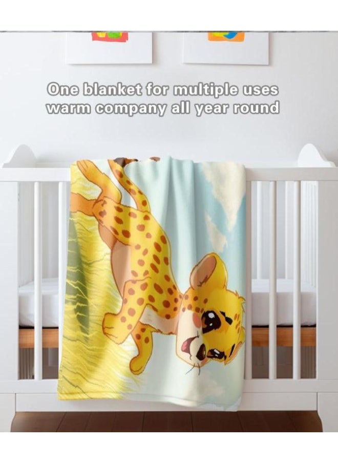 Children's or student cartoon flannel thin blanket (warm and comfortable, suitable for sleep, games) 100cm*150cm - 321