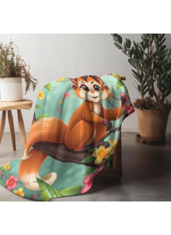 Children's or student cartoon flannel thin blanket (warm and comfortable, suitable for sleep, games) 100cm*150cm - 324