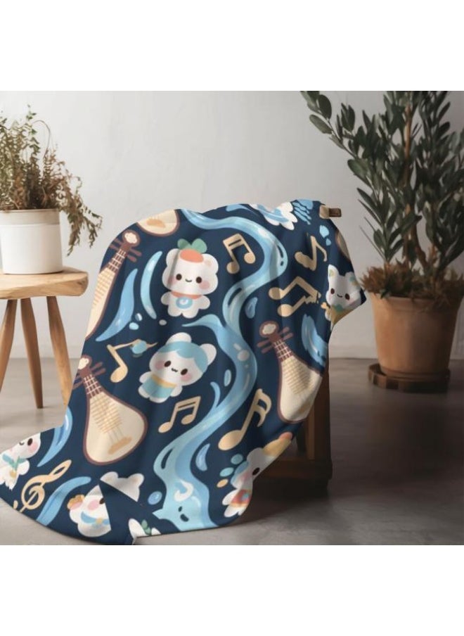 Children's or student cartoon flannel thin blanket (warm and comfortable, suitable for sleep, games) 100cm*150cm