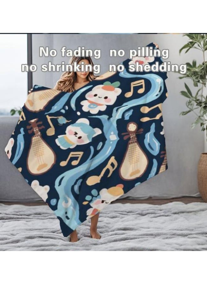 Children's or student cartoon flannel thin blanket (warm and comfortable, suitable for sleep, games) 100cm*150cm