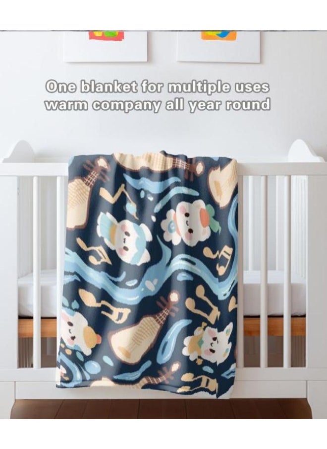 Children's or student cartoon flannel thin blanket (warm and comfortable, suitable for sleep, games) 100cm*150cm