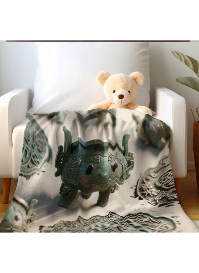 Children's or student cartoon flannel thin blanket (warm and comfortable, suitable for sleep, games) 100cm*150cm