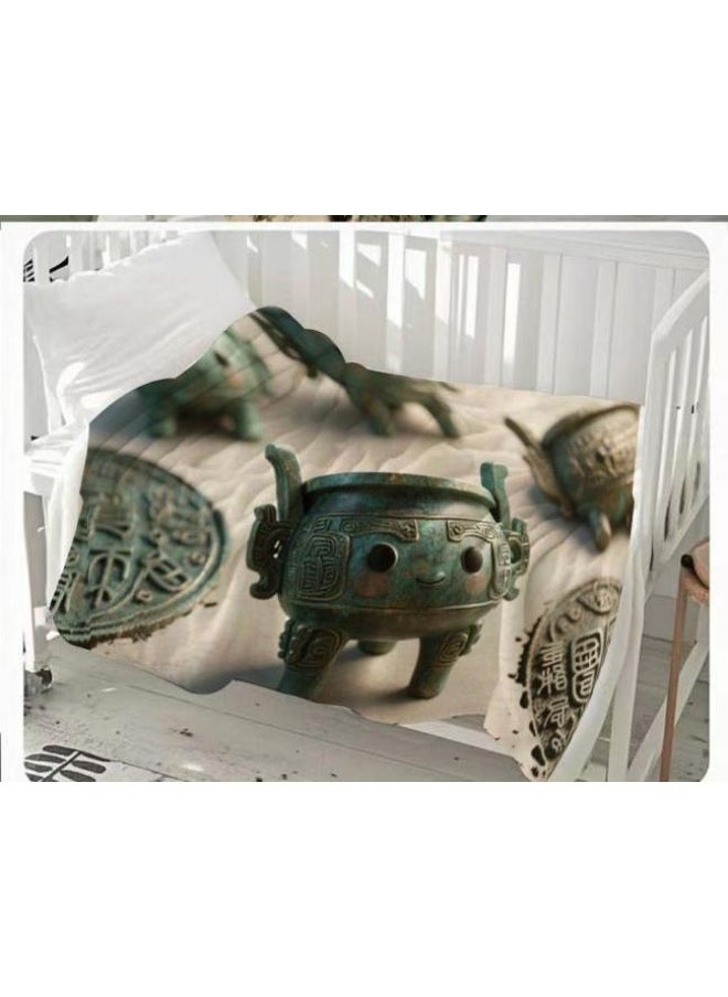 Children's or student cartoon flannel thin blanket (warm and comfortable, suitable for sleep, games) 100cm*150cm