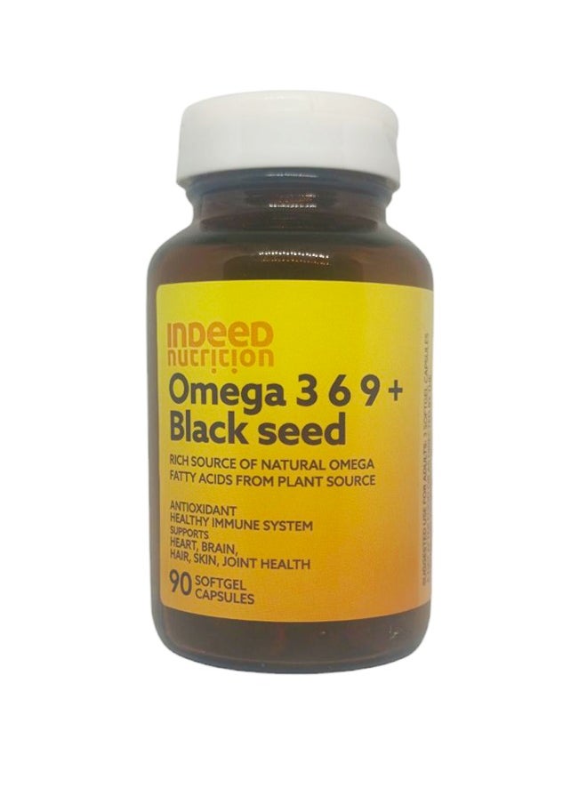 Nutrition Omega 3-6-9 + Black Seed Oil – 90 Softgels | Complete Essential Fatty Acids for Heart, Brain & Immune Health