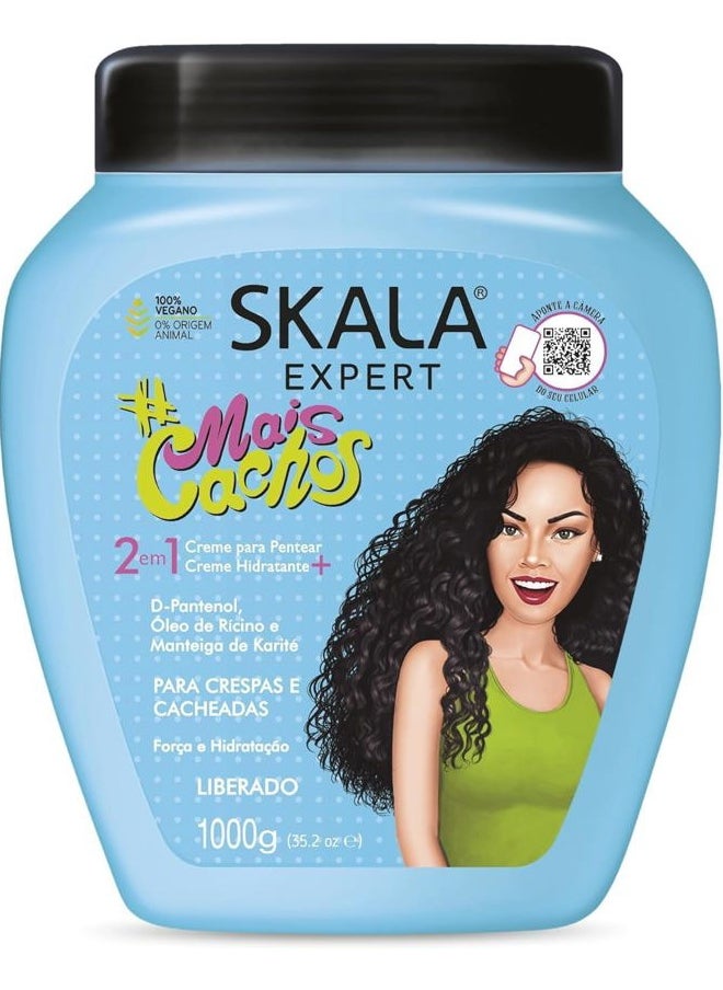 Hair Type 3ABC - Mais Cachos & Passion Fruit Combo - Hydrate Curls, Eliminate Frizz, For Curly Hair - 2-IN-1 Conditioning Treatment & Cream to Comb