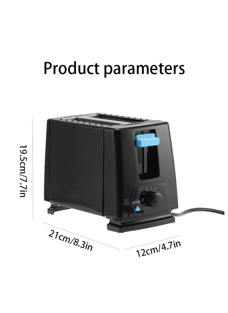Breakfast Machine 650W, Household Breakfast Toaster, 6-Speed Adjustment, Removable Tray, Double-sided Heating, Defrost, Cancel and Reheat Functions, Automatic Pop-up, for Making Various Breakfast