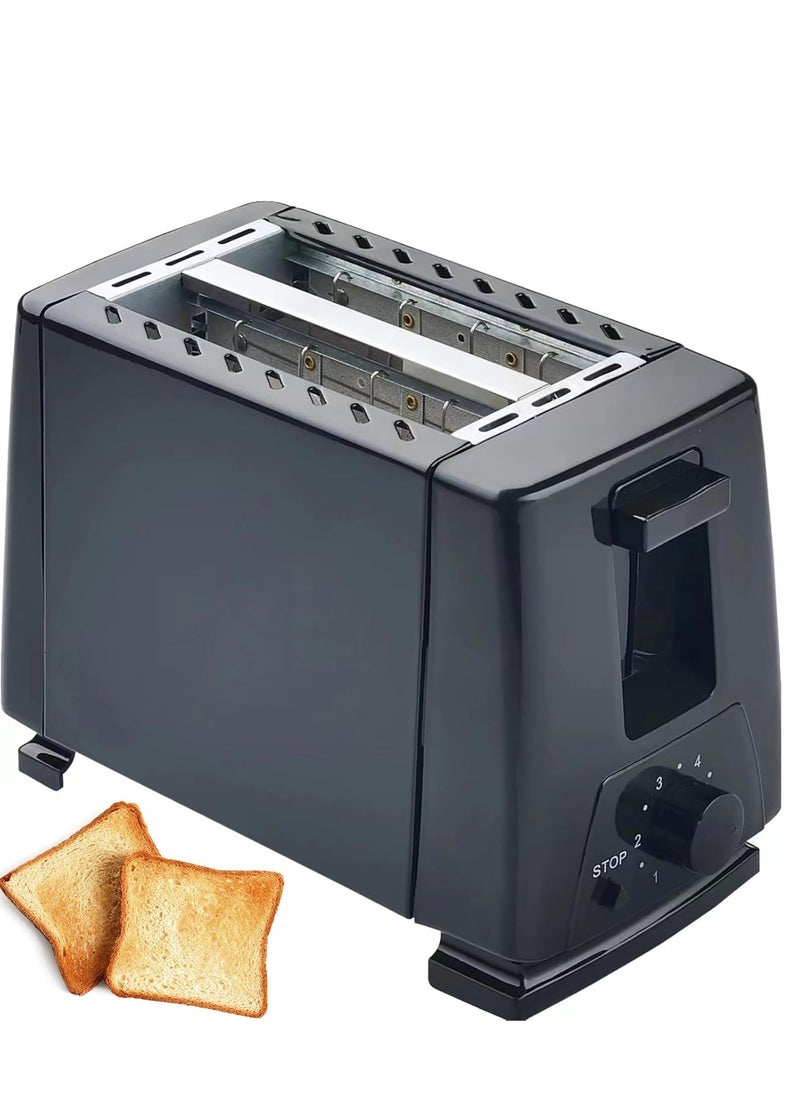 Breakfast Machine 650W, Household Breakfast Toaster, 6-Speed Adjustment, Removable Tray, Double-sided Heating, Defrost, Cancel and Reheat Functions, Automatic Pop-up, for Making Various Breakfast