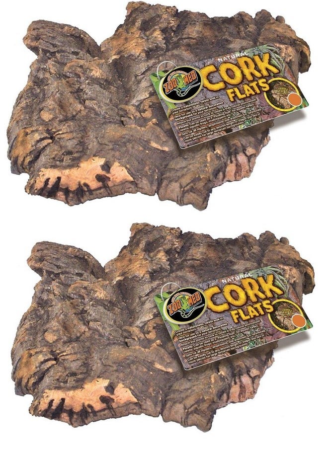 Zoo Med (2 Pack) Natural Cork Bark Flat, Small