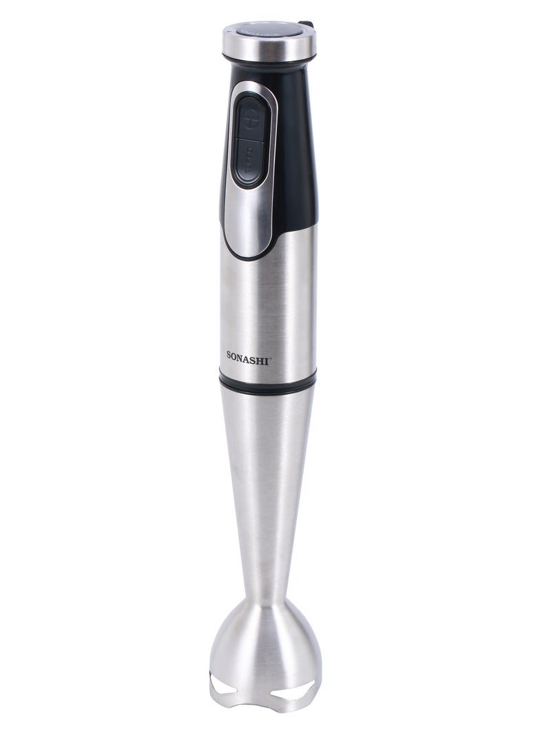 Hand Blender with Stainless Steel Shaft | Speed Control with Powerful Motor | Easy to Wash Detachable Blending Wand | Ideal for Smoothies, Shakes, Baby Food, & Fruits SHB-192 Black/Silver 1000W SHB-192 Silver/Black