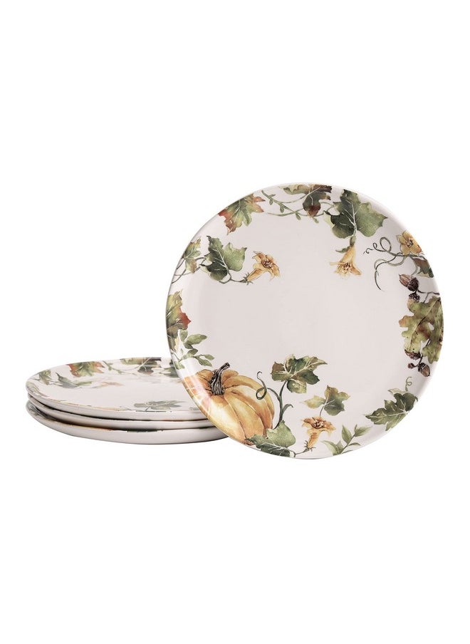 Bico Woodland Critters 11 inch Dinner Plates, Set of 4, for Pasta, Salad, Maincourse, Microwave & Dishwasher Safe