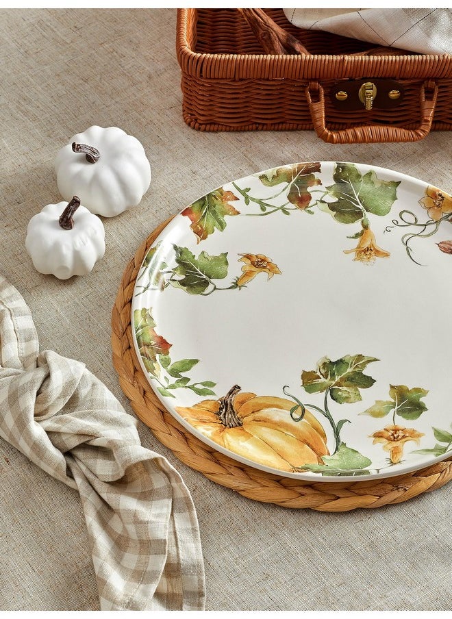 Bico Woodland Critters 11 inch Dinner Plates, Set of 4, for Pasta, Salad, Maincourse, Microwave & Dishwasher Safe