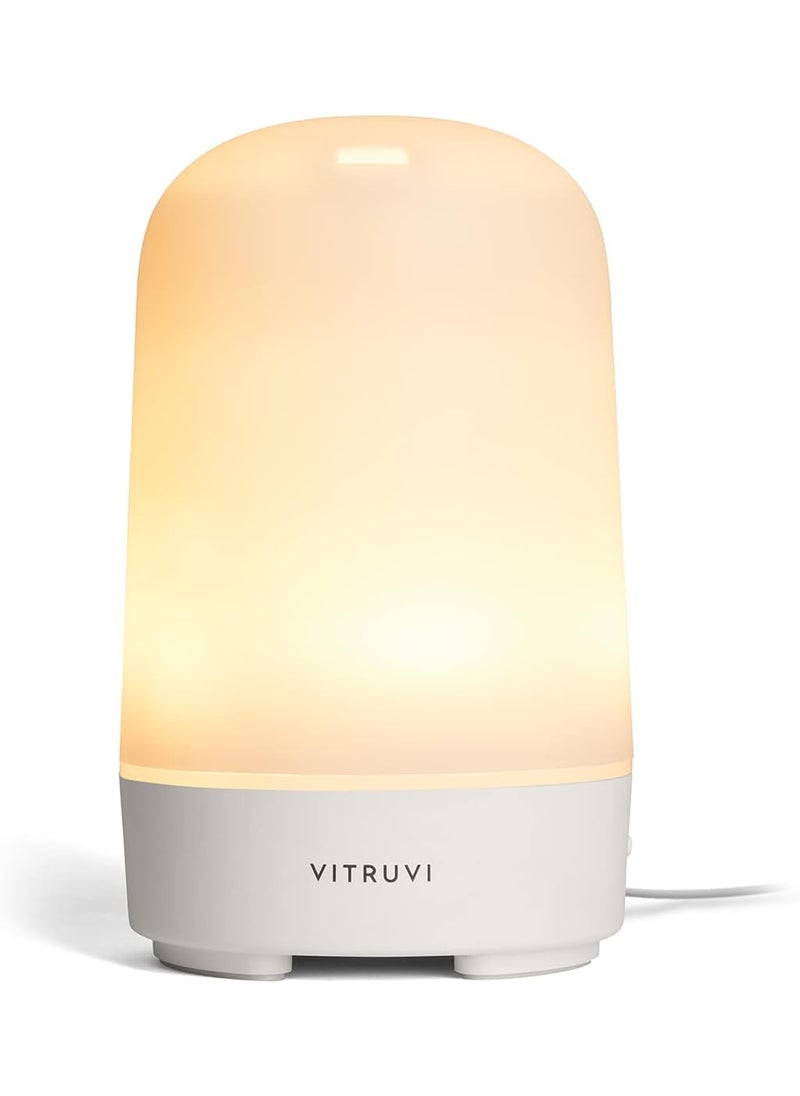 Vitruvi Glow Diffuser, Ultrasonic Essential Oil Diffuser | Oil Diffuser Essential Oils, Aromatherapy Diffuser | Diffusers for Home, Kids Room Diffuser, Room Decor (100 ml) White