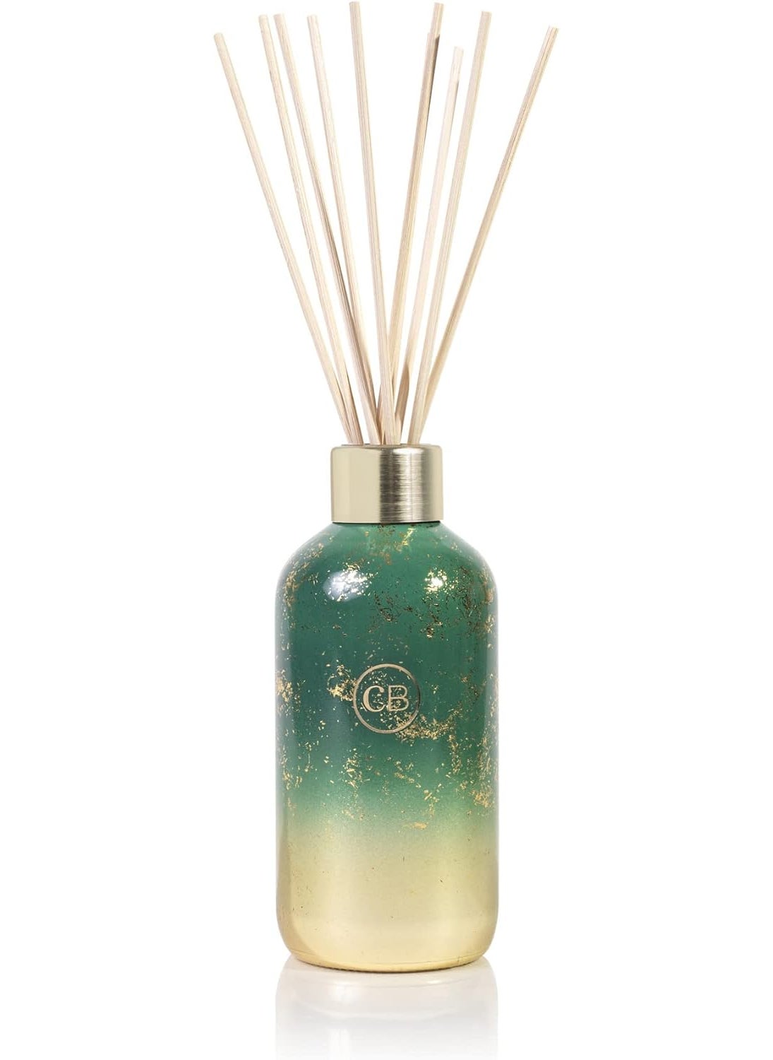Capri Blue Glimmer Reed Diffuser Set - Includes Diffuser Sticks, Scented Oil, and Decorative Glass Bottle - Home Decor Room Freshener - Capri Blue Home Fragrance - Crystal Pine (8 fl oz)