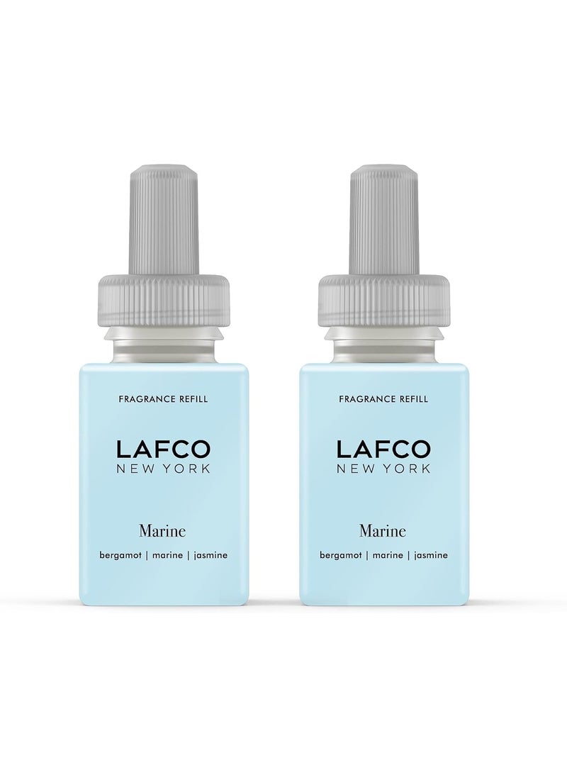 LAFCO New York Pura Smart Device Refill, Marine - Pack of 2 - Vial Delivers Up to 2 Weeks of Fragrance Life - Made in the USA