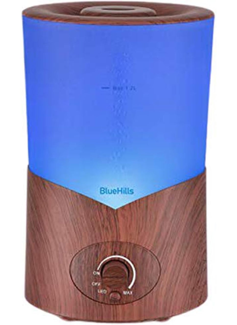 BlueHills Premium Large 1000 ML XL Essential Oil Diffuser Dark Wood Grain Aroma Humidifier 1 Liter Capacity for Big Room Home Long Run Kids Huge Coverage Area Quiet High Mist Output Large 1L A3