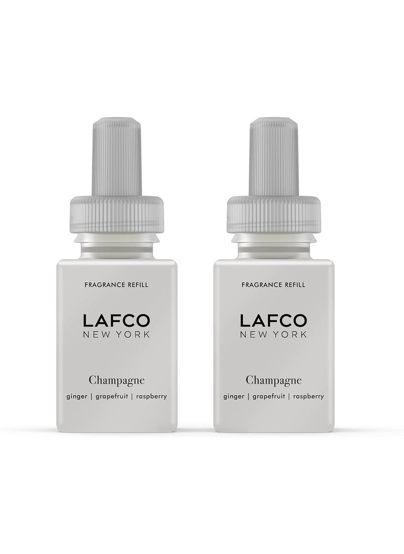 LAFCO New York Pura Smart Device Refill, Champagne - Pack of 2 - Vial Delivers Up to 2 Weeks of Fragrance Life - Made in The USA