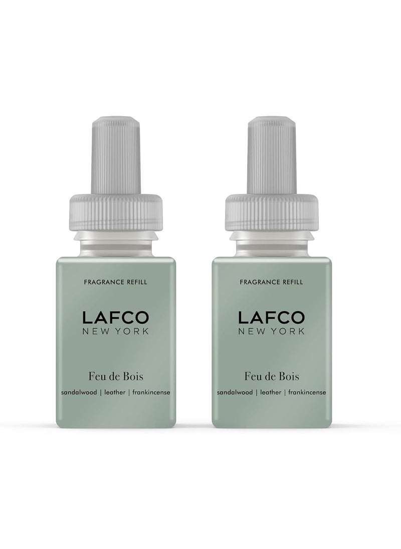 LAFCO New York Pura Smart Device Refill, Feu de Bois - Pack of 2 - Vial Delivers Up to 2 Weeks of Fragrance Life - Made in The USA
