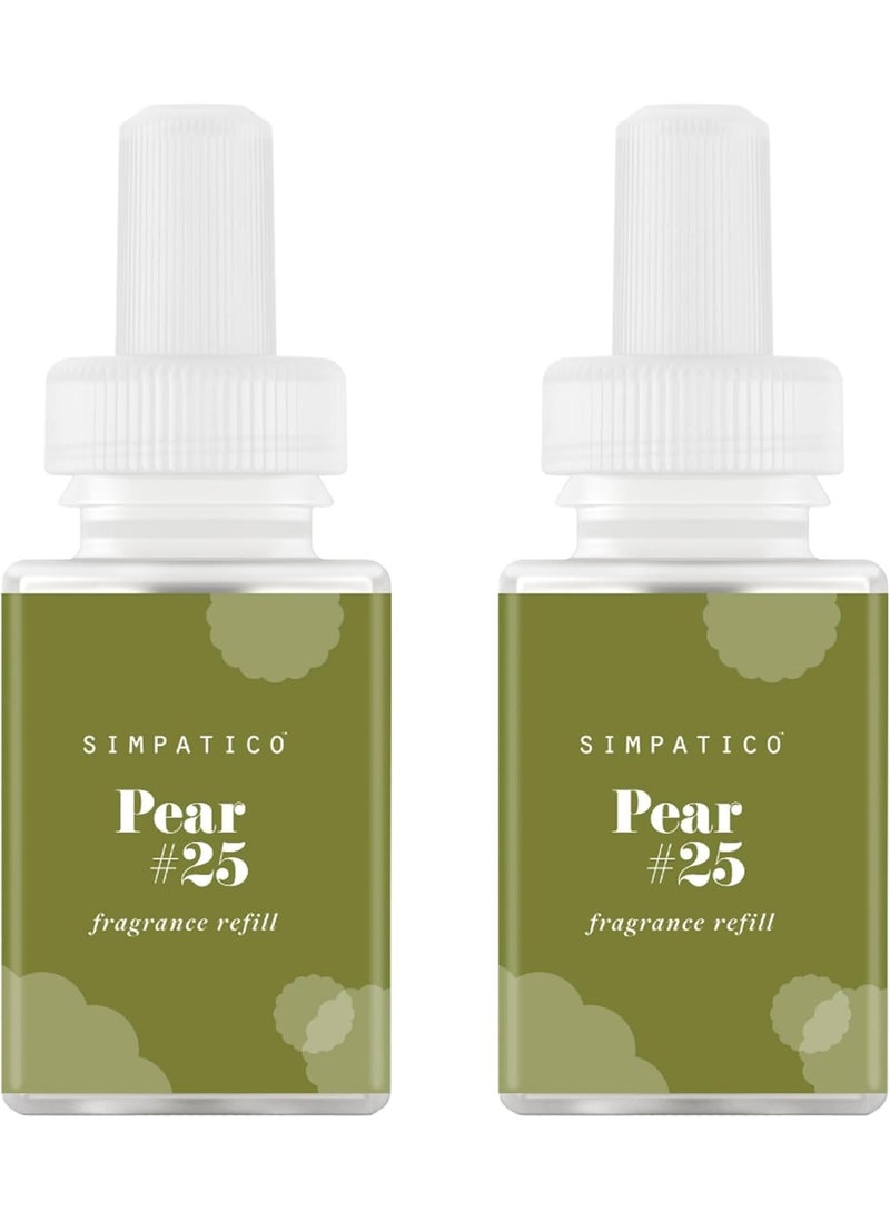 Pura and Simpatico - Refills for Smart Home Fragrance Diffusers - Clean and Safe Scents for Home - Long Lasting, up to 120 Hours of Premium Scent - 2 Pack - Pear