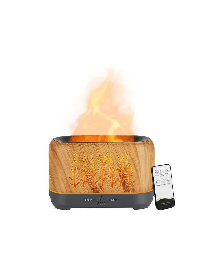 OKTOYO Essential Oil Diffuser with Flame Light, Upgraded Super Quiet Diffusers for Aromatherapy Essential Oils Mist Humidifiers with 3 Mist Mode 4 Timer Waterless Auto Shut-Off for Home Office(Wood)