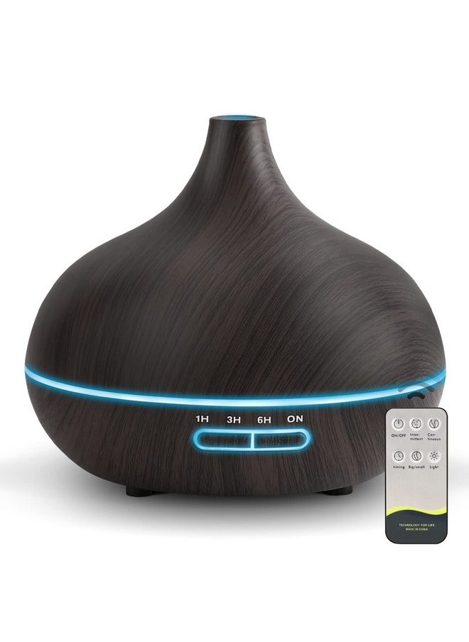 SACATR Polypropylene (PP) Diffusers For Essential Oils Large Room, 550Ml Essential Oil Diffusers With Remote Control, Ultrasonic Oil Diffuser With Timer, 7 Colors Light For Bedroom