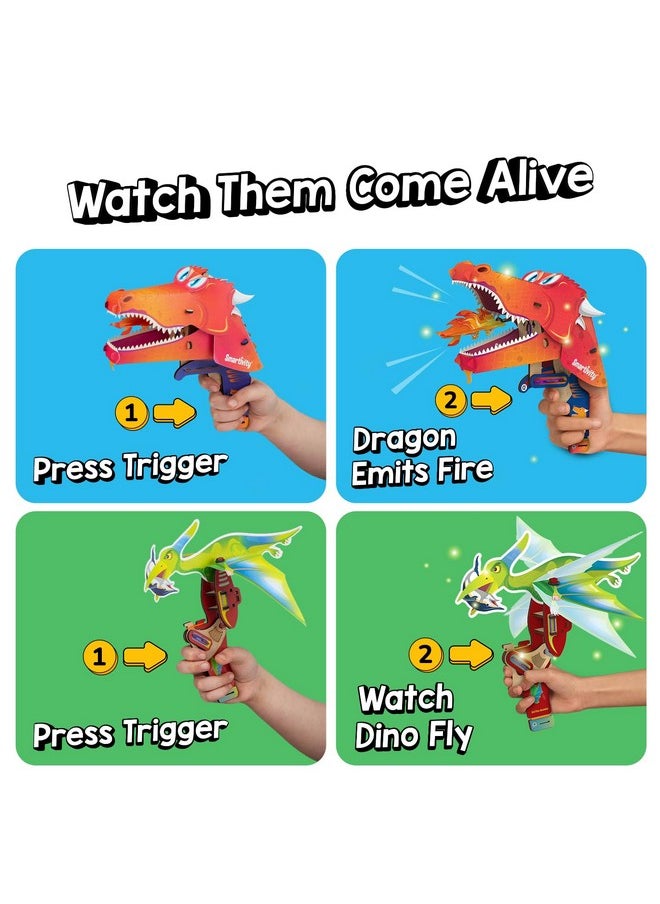 Smartivity 2in1 Animals I Dragon & Flying Dinosaur I Toys for Kids 6-12 Years Old | Birthday Gifts for Boys & Girls| DIY Science Toy for Kids 6,7,8,9,10,11,12 I STEM Educational Game