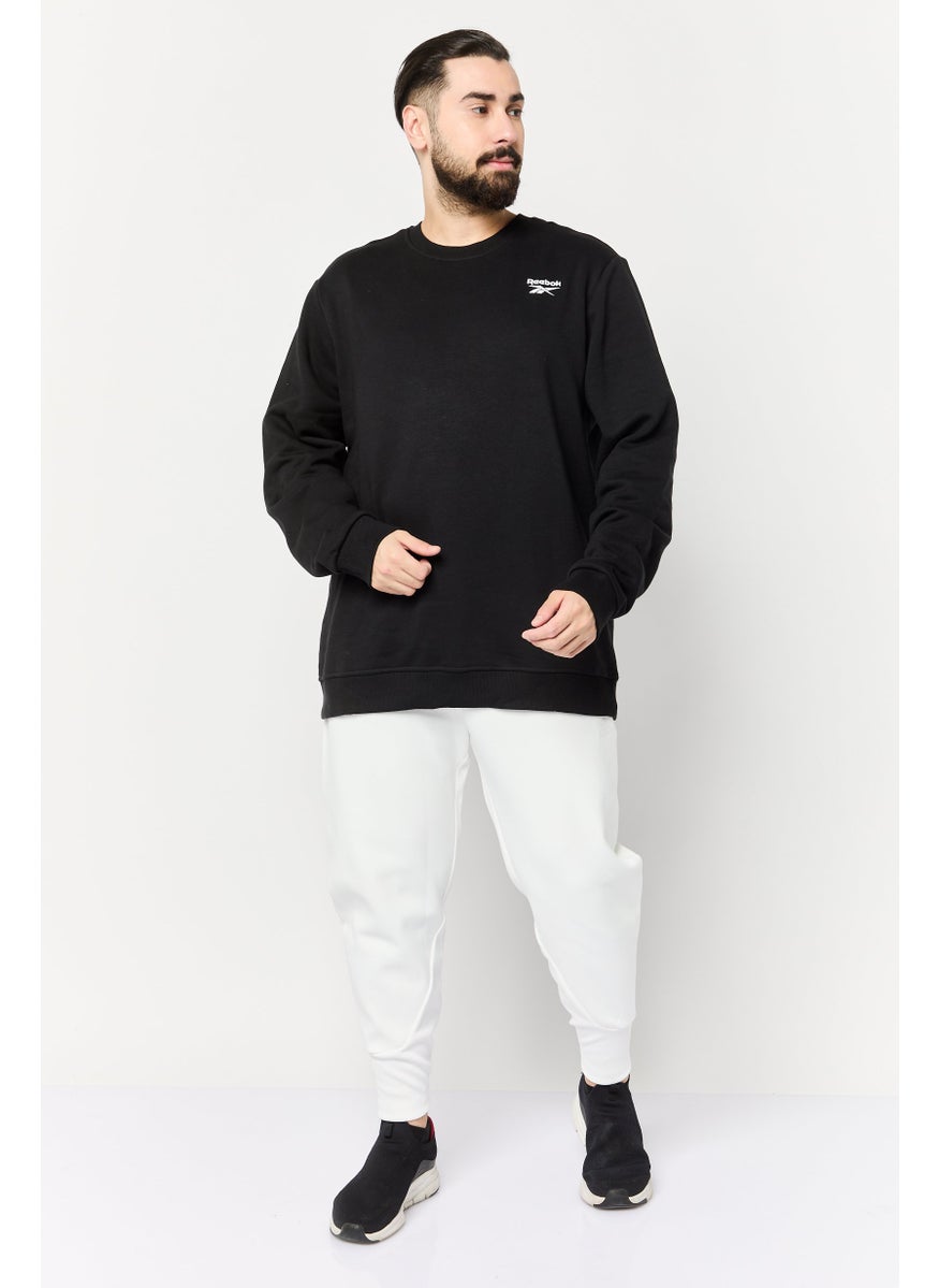 Men Sportswear Fit Long Sleeve Outdoor Sweatshirt, Black