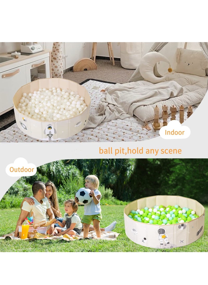Foldable Ocean Ball Pits for Toddler Play Pool for Baby Girls Boys Kids Play Yard, Playpen, Fence, Portable Ball Pool (Balls Not Included)