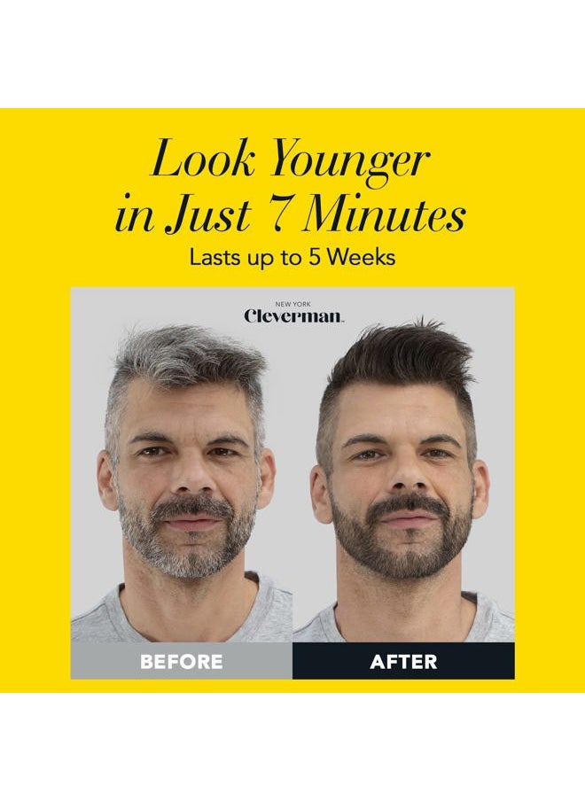 Jet Black Hair & Beard Dye for Men, All-in-One Reusable Kit - Permanent, Ammonia-Free, Professional-Quality and Natural-Looking Gray Coverage for Hair, Beard & Mustache